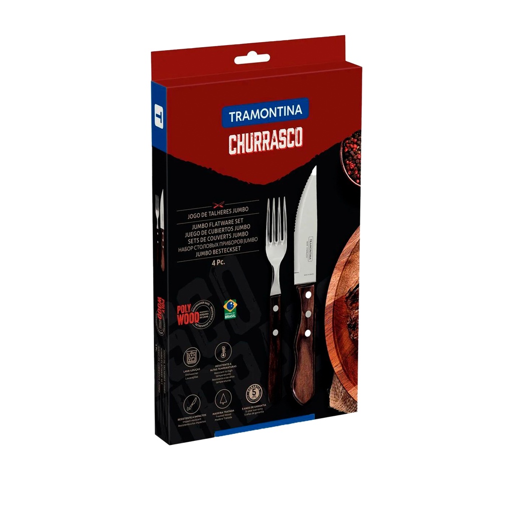 Juego de cubiertos jumbo 4 pzas.