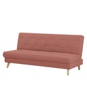 Futón con almacenaje Argis rosado