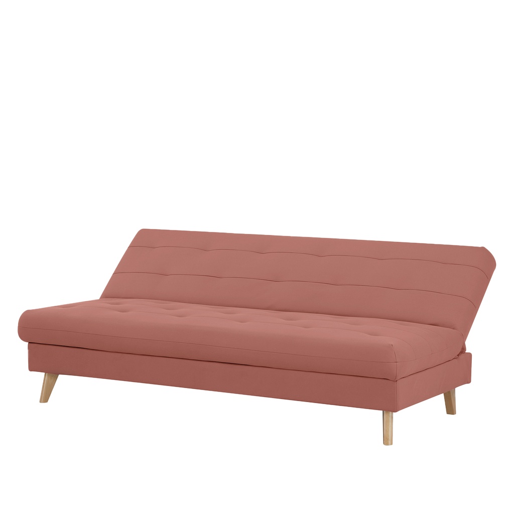 Futón con almacenaje Argis rosado