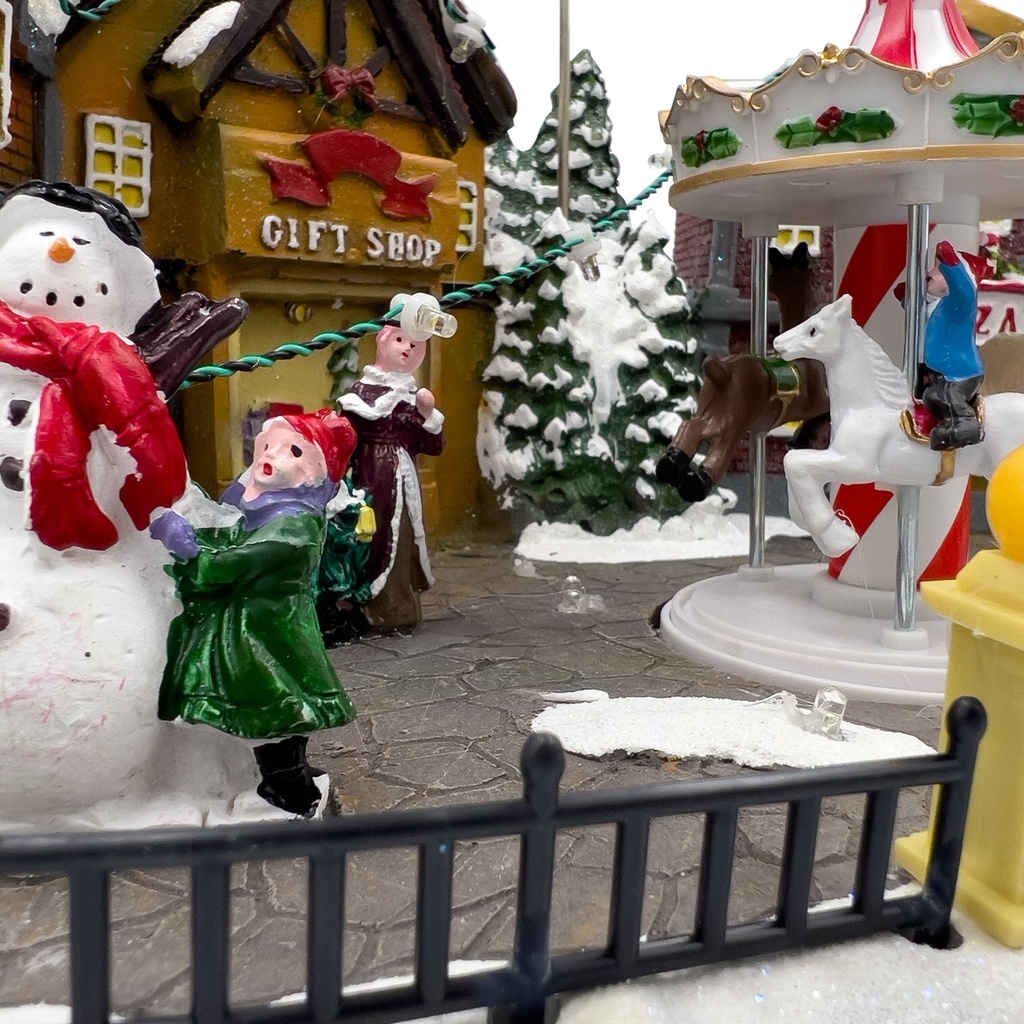 Casa navidad musical trineo