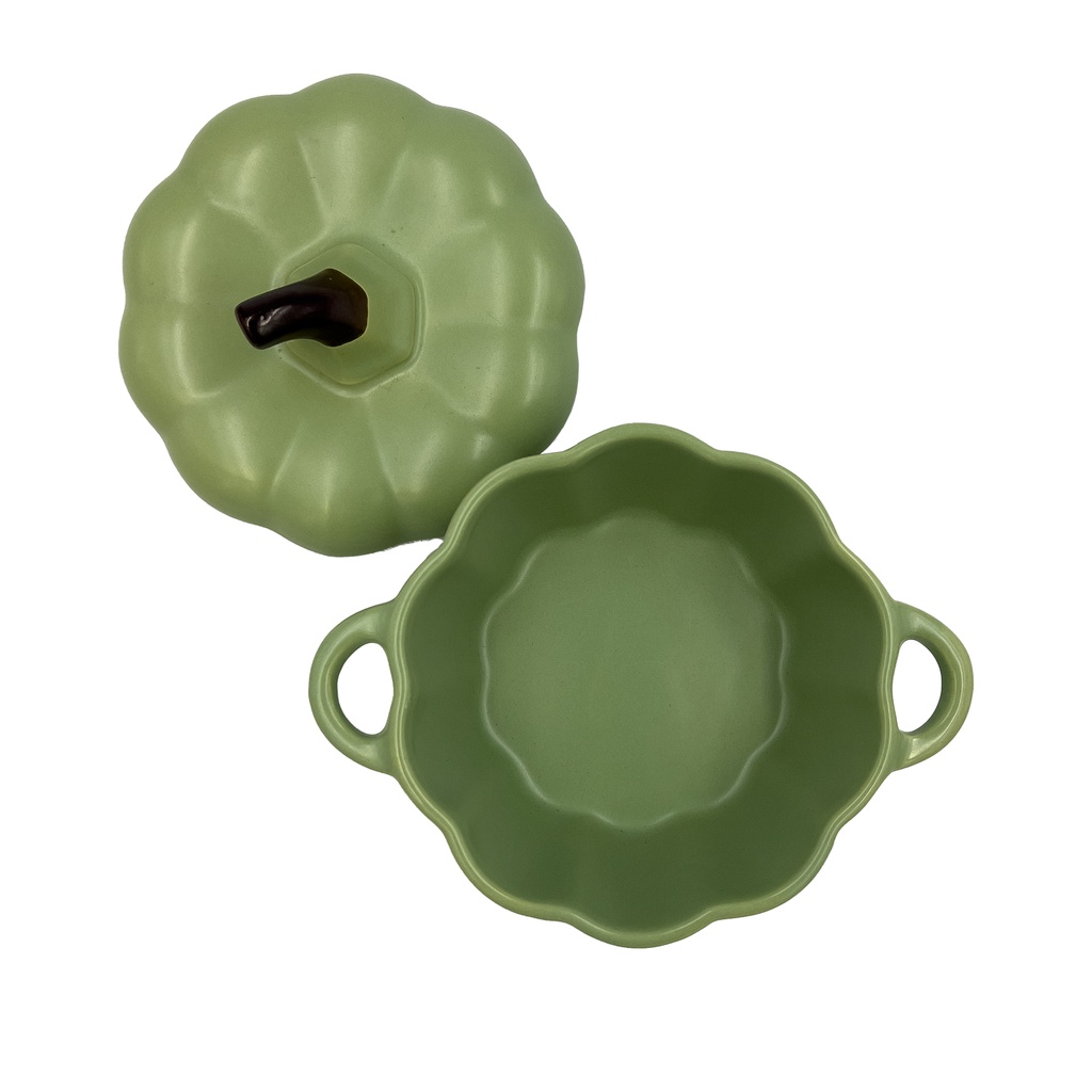 Bowl cerámica calabaza con tapa 10,5cm