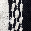 Alfombra líneas shaggy BN 150x210cm