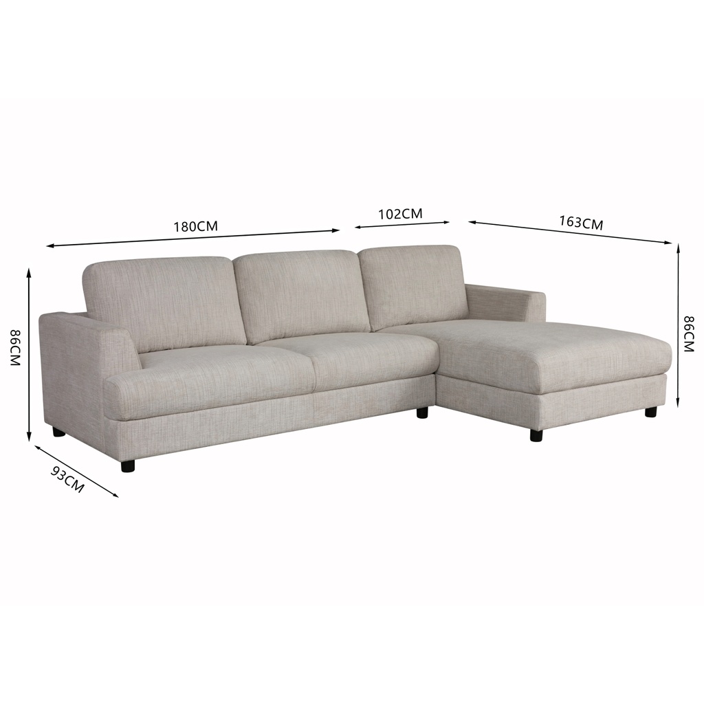 Sofá seccional derecho Saona beige