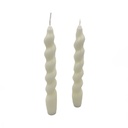 Velas torcidas blanco 18cm set de 2