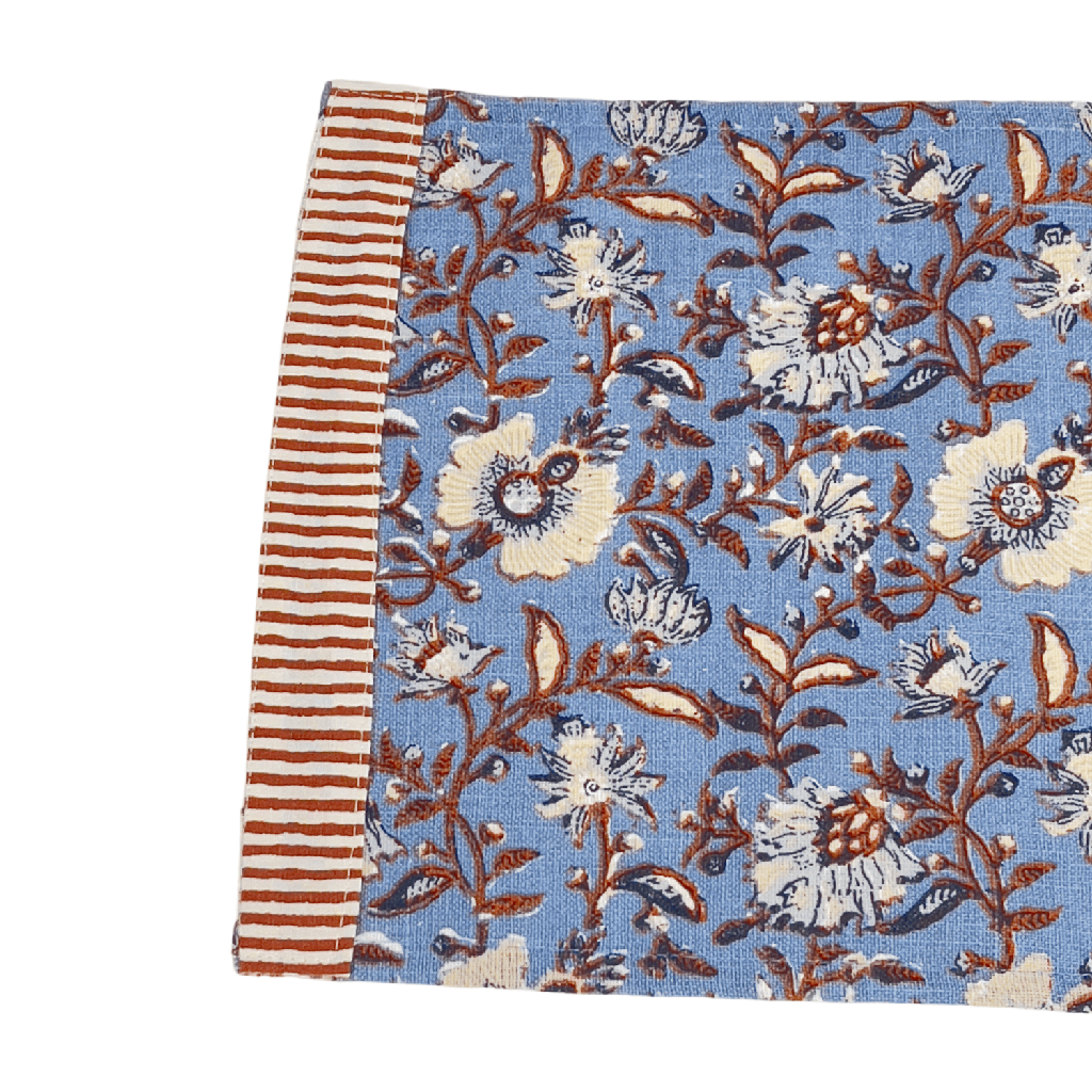 Individual flower print azul 33x45cm