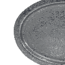 Bandeja ovalada plateada 23,5x15x1cm