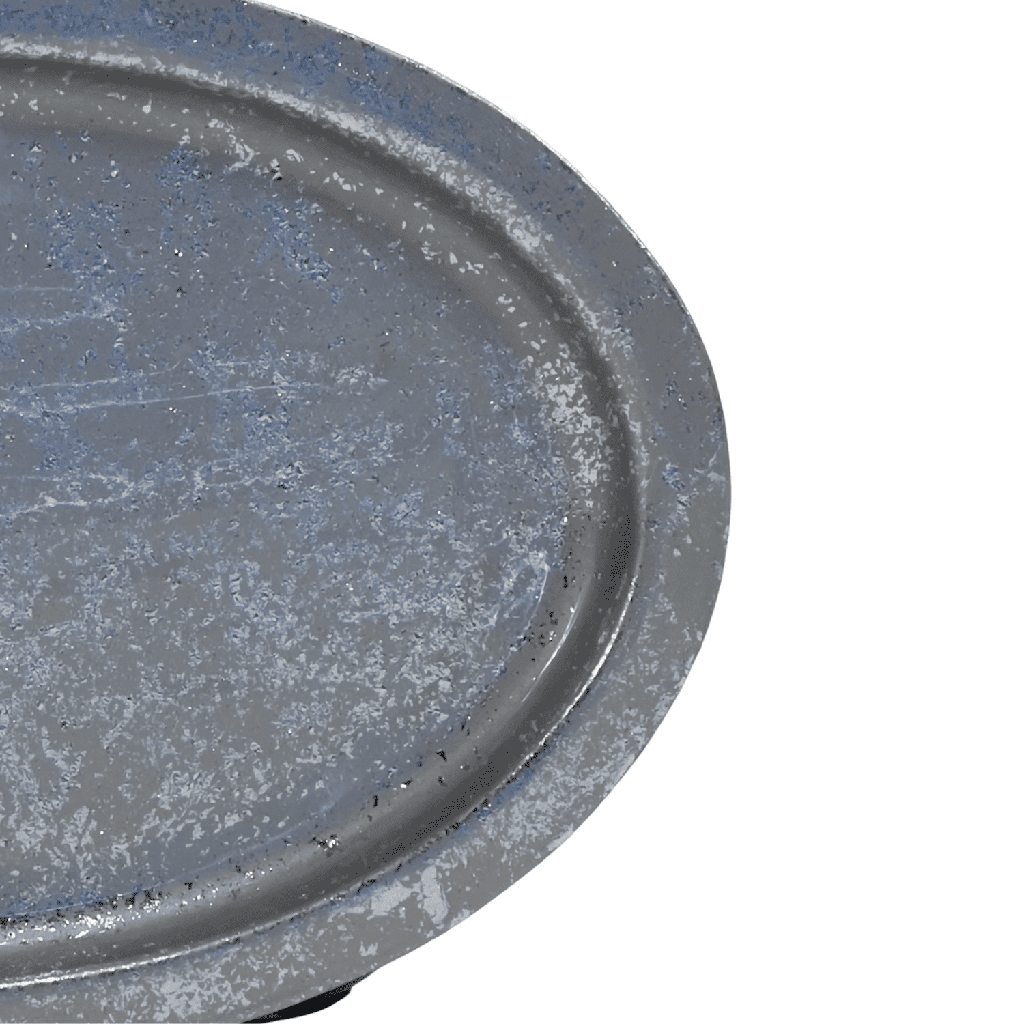 Bandeja ovalada plateada 23,5x15x1cm