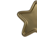 Bandeja estrella dorada 17x17x1cm