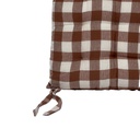 Cojín silla cuadros rojo 40x40cm