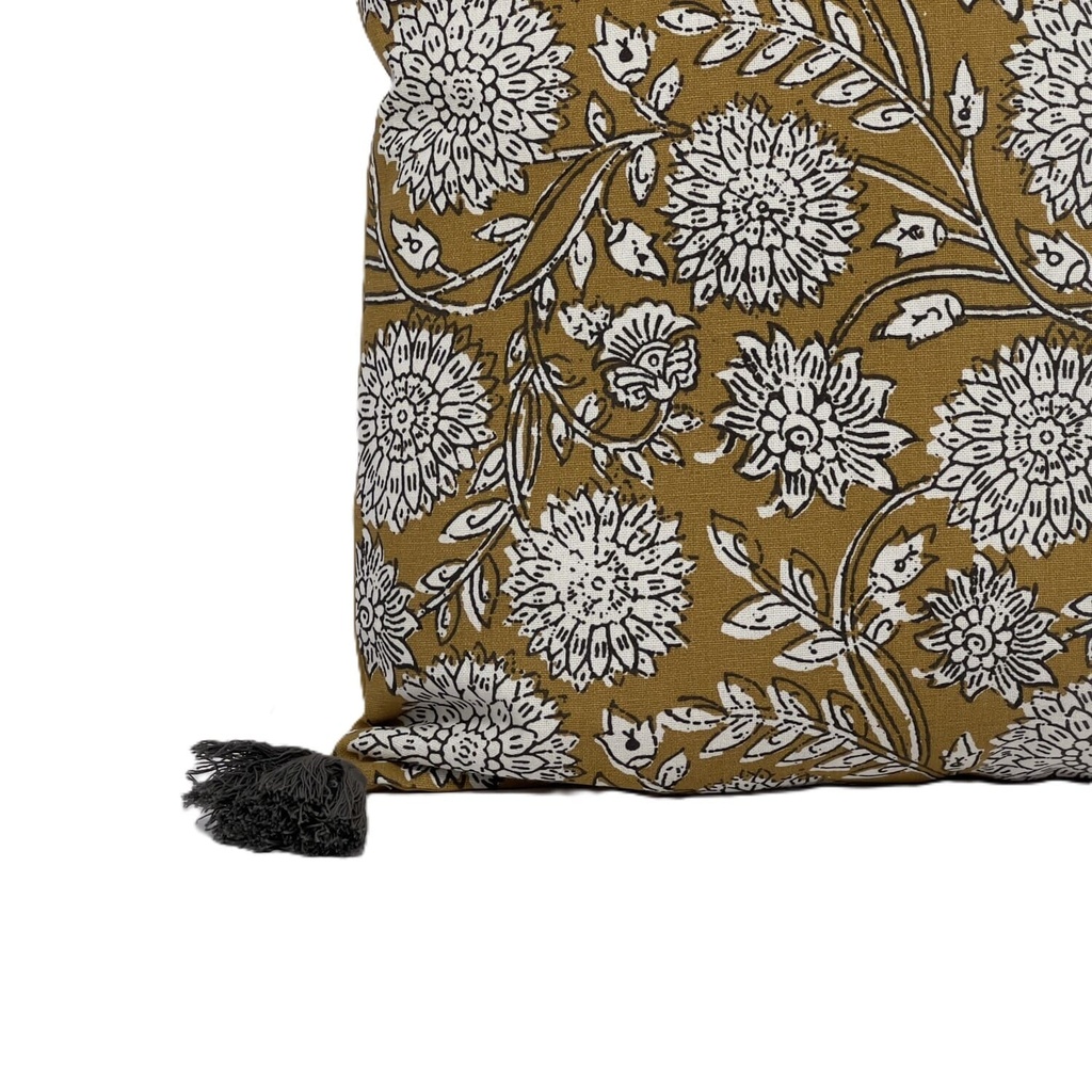 Cojín print amarillo 45x45cm