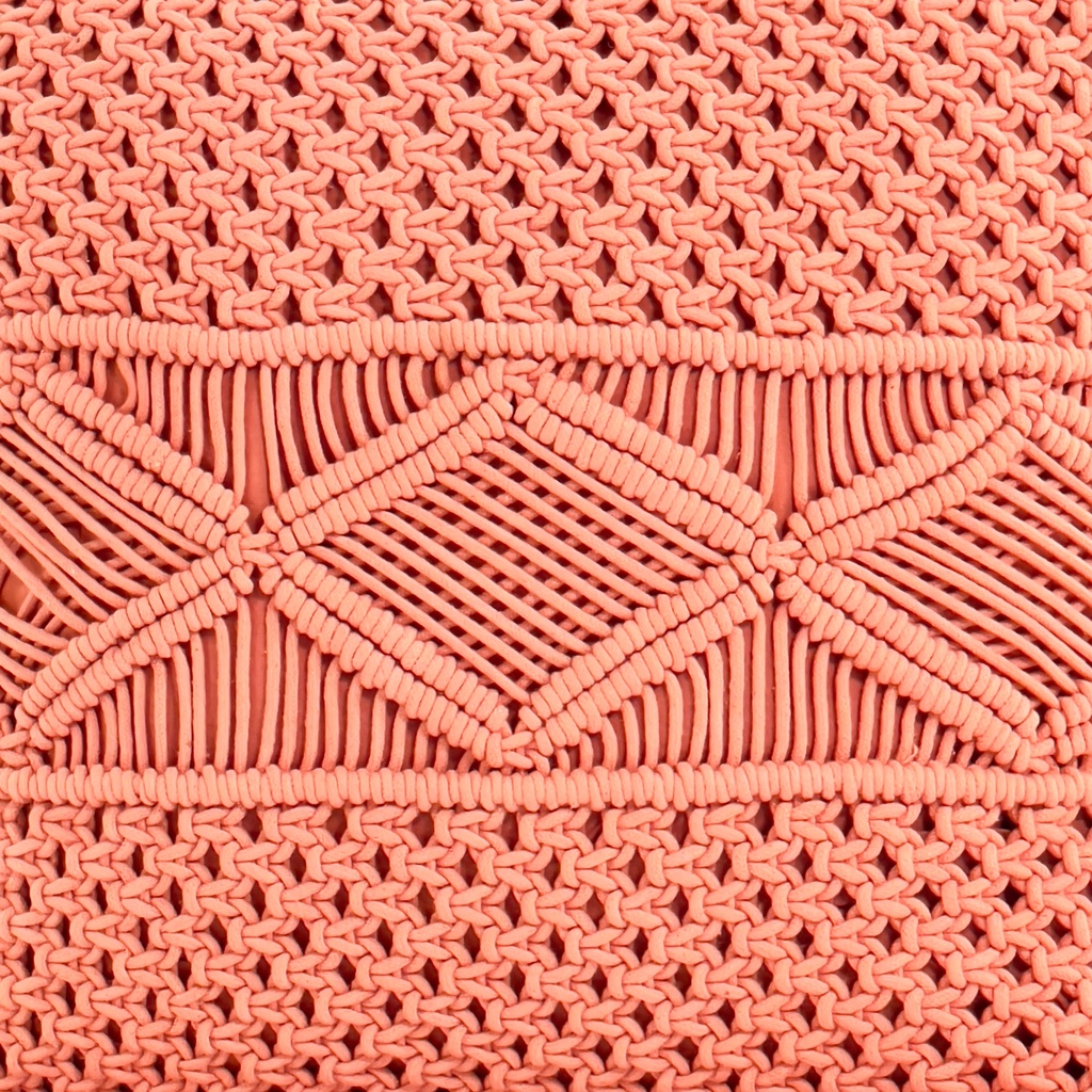 Cojín macrame rosado 45x45cm