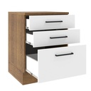 Base cocina Agata blanco 3 cajones 60cm
