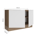 Base cocina Stella blanco 2 puertas 120cm