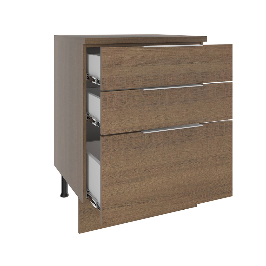 Base cocina Stella café 3 cajones 60cm