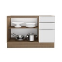 Base cocina Stella blanco 2 puertas 3 cajones 120cm