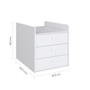 Cama Cuna Multifuncional sin auxiliar blanco