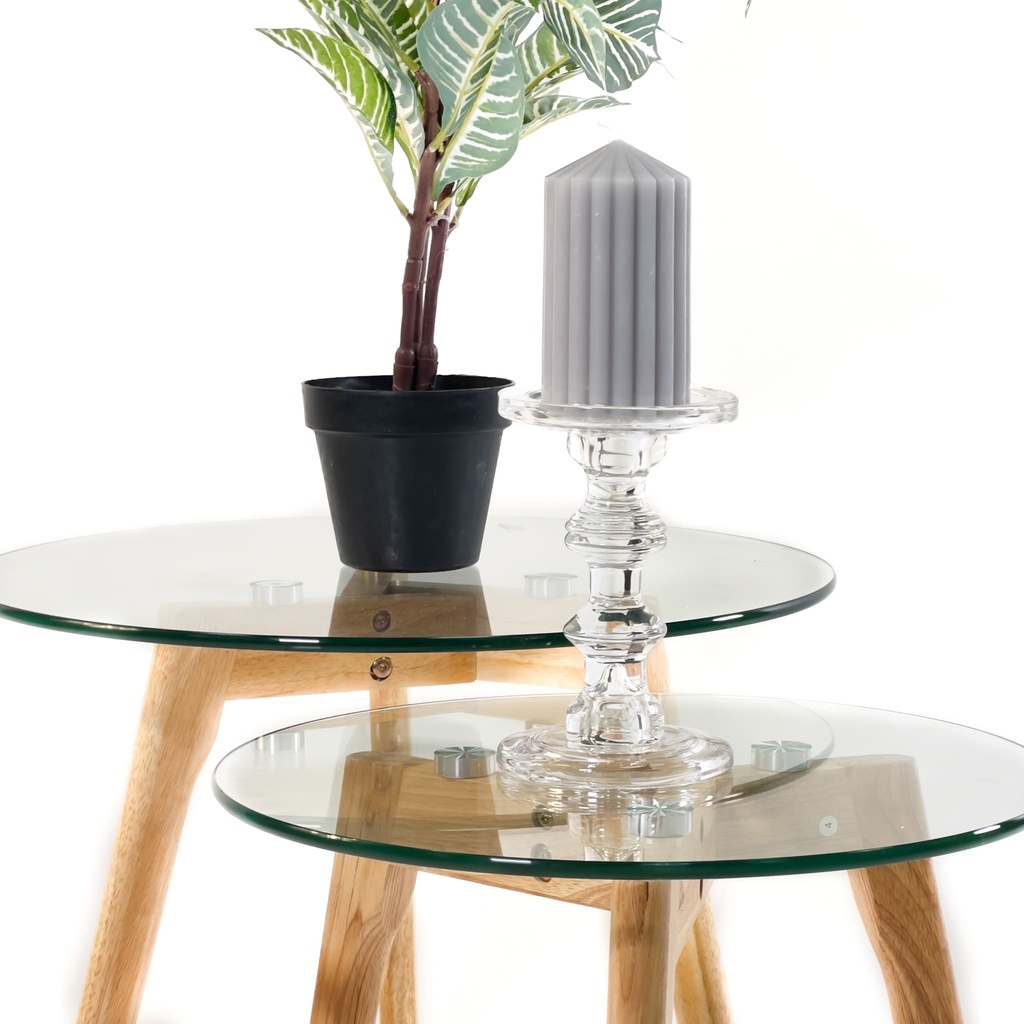 Mesas de centro bambú set de 2 