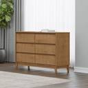 Cómoda Prata 6 cajones