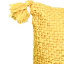 Cojín amarillo con borlas 40x40cm