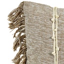 Cojín boho beige flecos 45x45cm