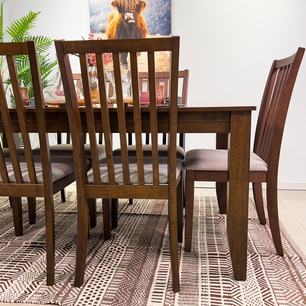 Juego Comedor 6 sillas Balui café