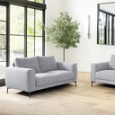 Sofá 2 cuerpos Smile gris claro 