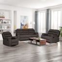 Sofá reclinable 2 cuerpos Boston café 