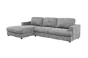 Sofá seccional izquierdo Saona gris