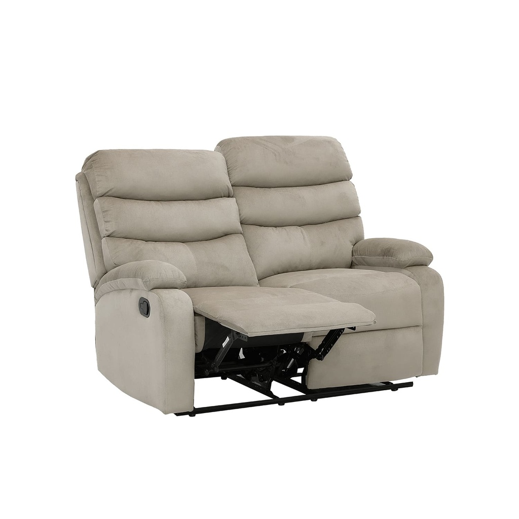 Sofá reclinable 2 cuerpos Logan gris claro 