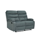 Sofá reclinable 2 cuerpos Logan gris oscuro