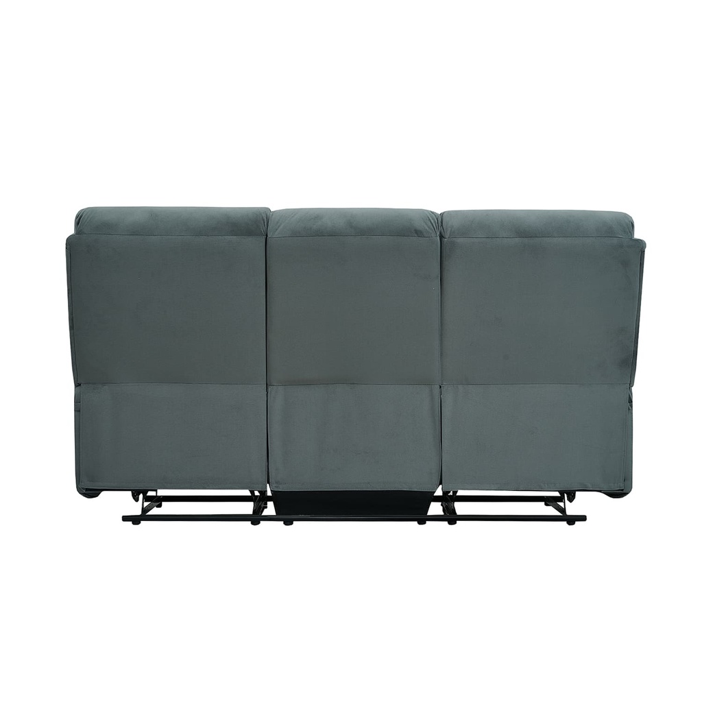 Sofá reclinable 3 cuerpos Logan gris oscuro