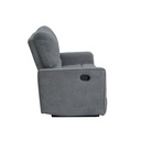 Sofá reclinable 2 cuerpos Alaska gris oscuro