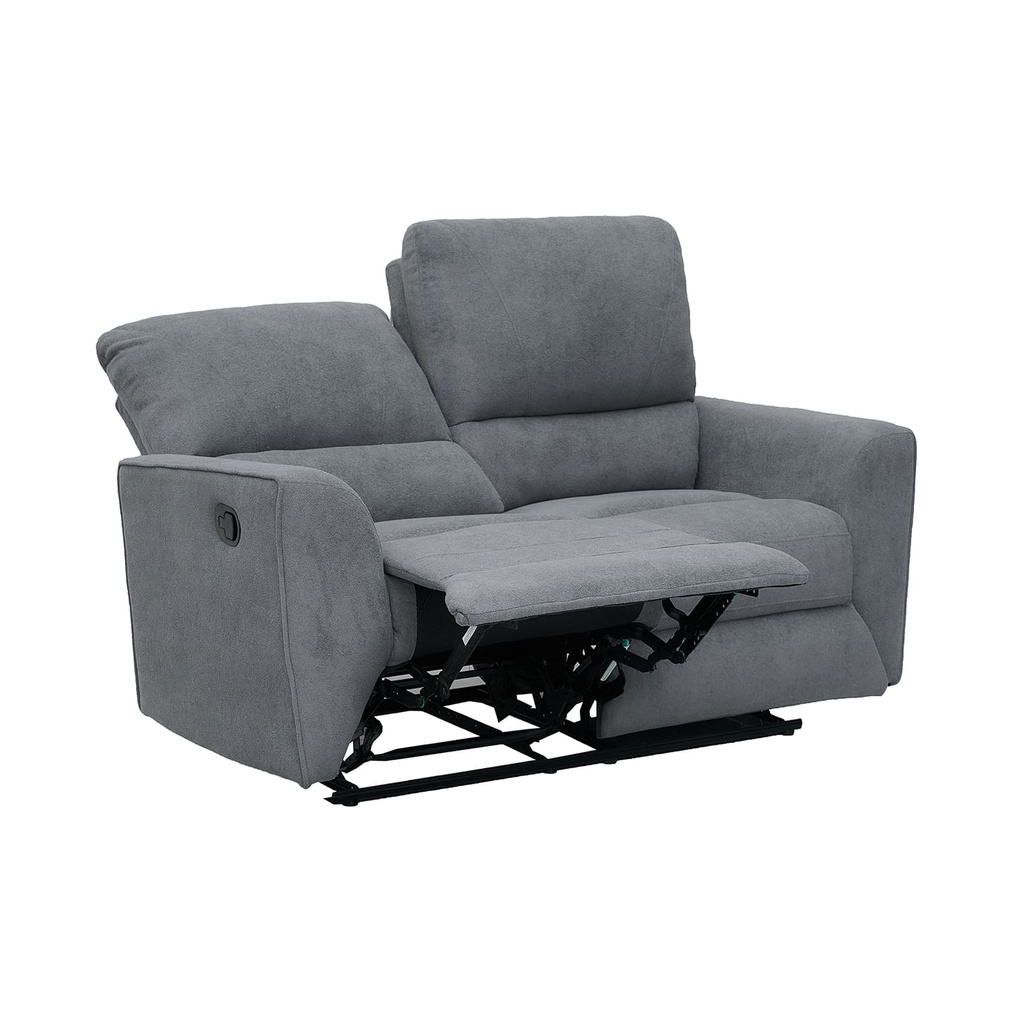 Sofá reclinable 2 cuerpos Alaska gris oscuro