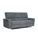 Sofá reclinable 3 cuerpos Alaska gris oscuro