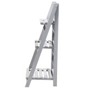 Estante rústico 3 niveles gris 34x77cm