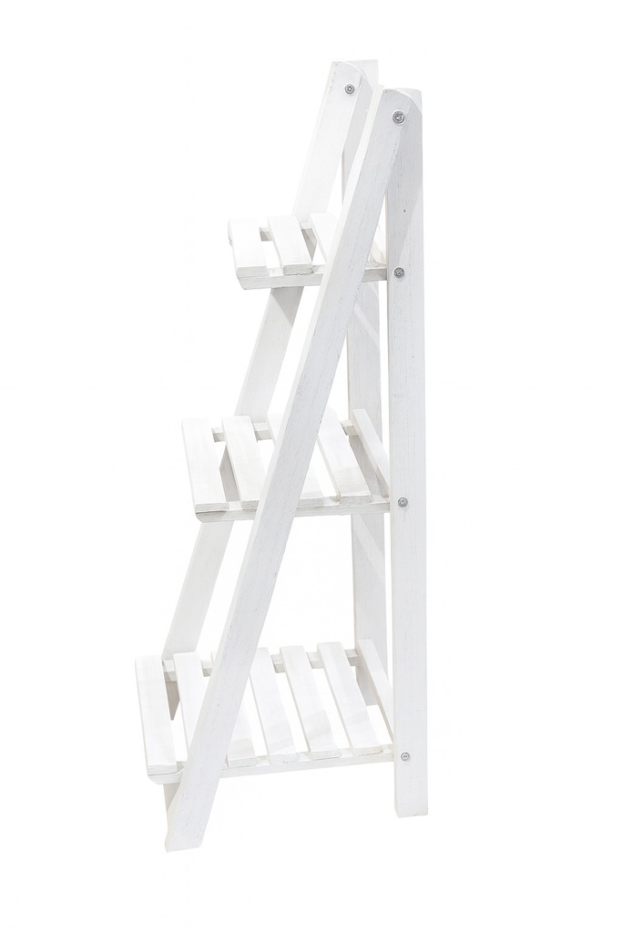 Estante rústico 3 niveles blanco 34x77cm