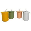 Vaso con bombilla infantil silicona 500 ml