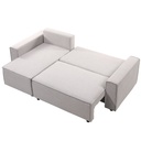 Sofá cama seccional Vito gris claro edición touch