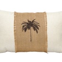 Cojín 30x50cm yute palmeras