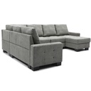 Sofa cama seccional Vilna gris oscuro 