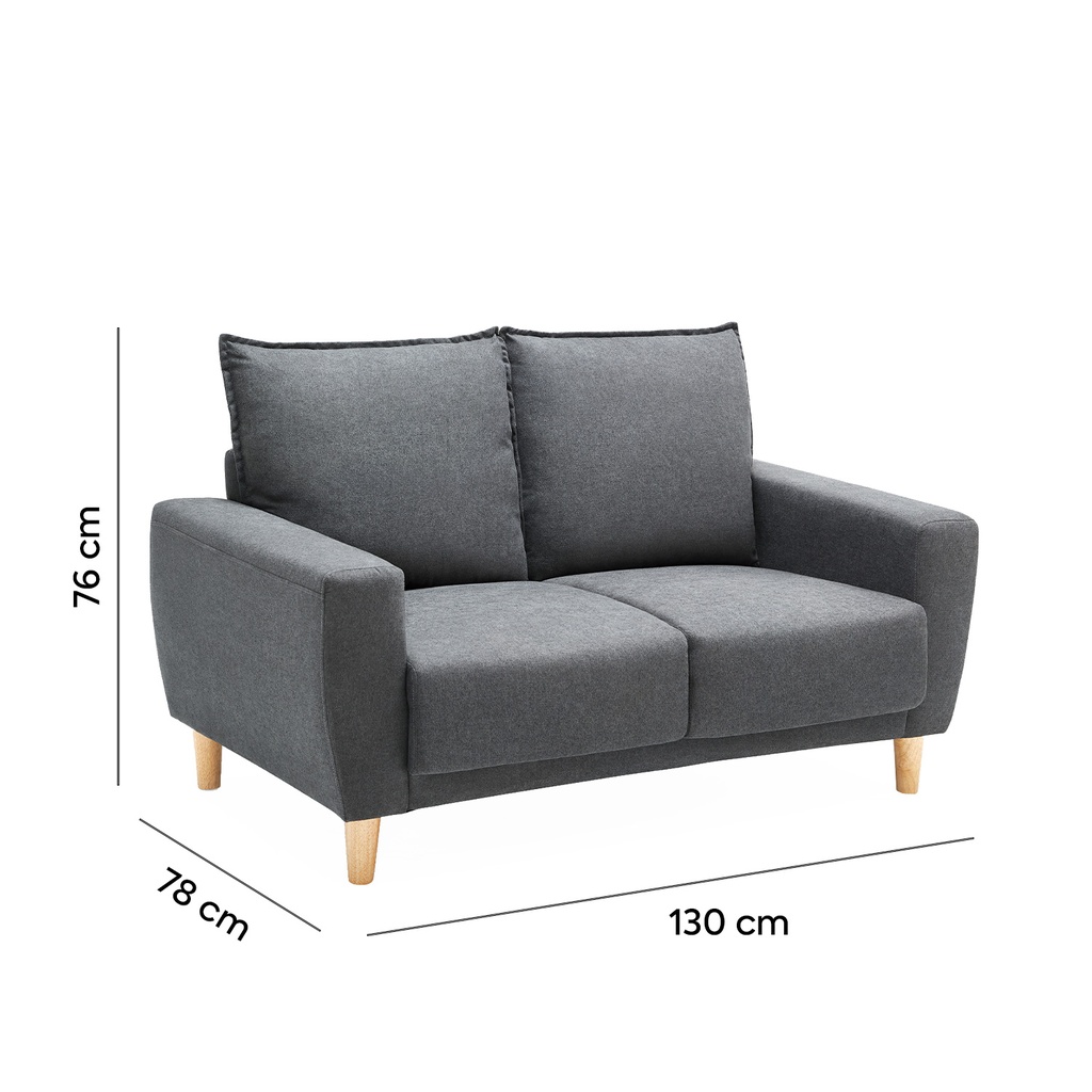 Sofá 2 cuerpos Maya gris