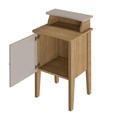 Mesa de apoyo Charlotte roble-blanco