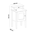 Mesa de apoyo Charlotte roble-blanco