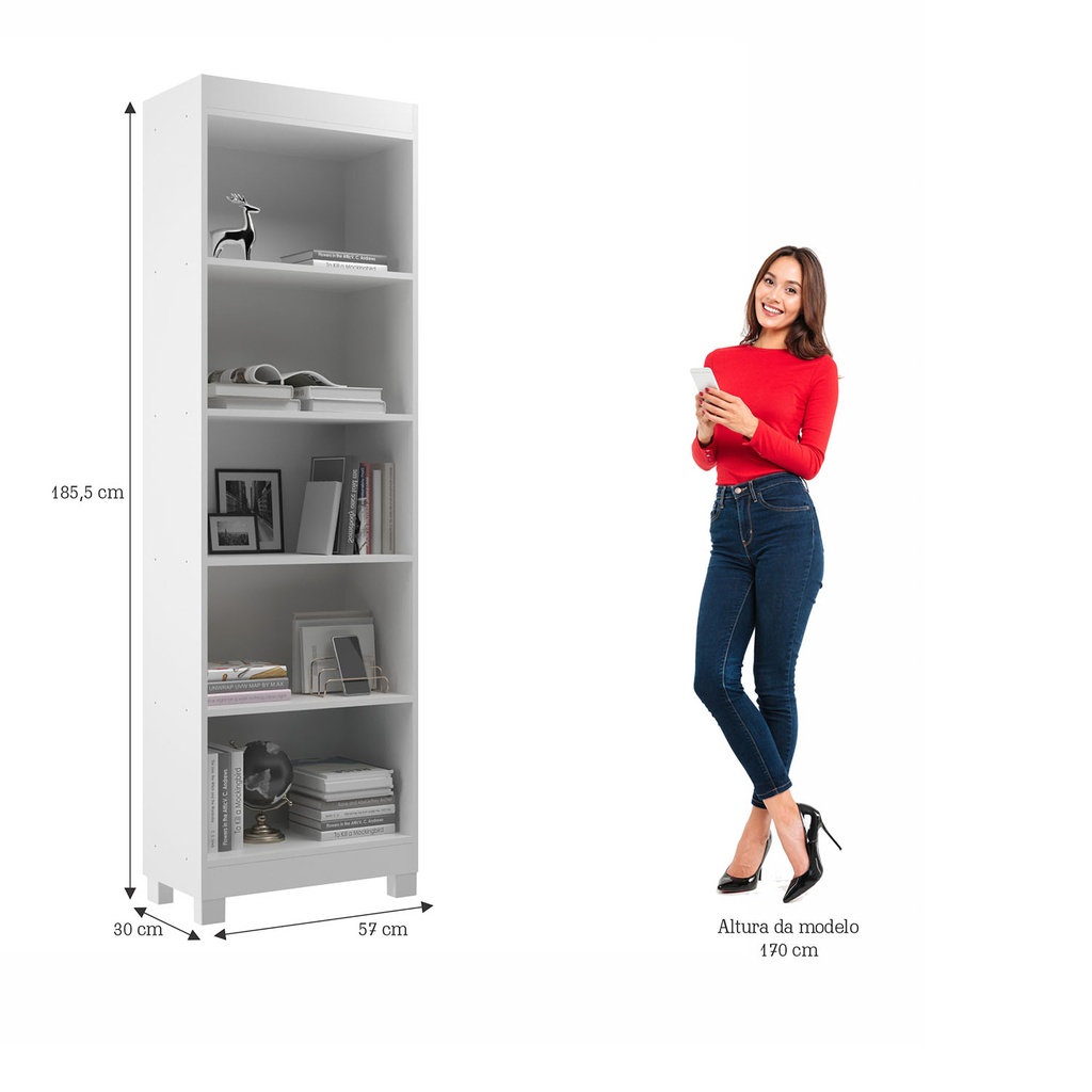 Librero Montreal blanco