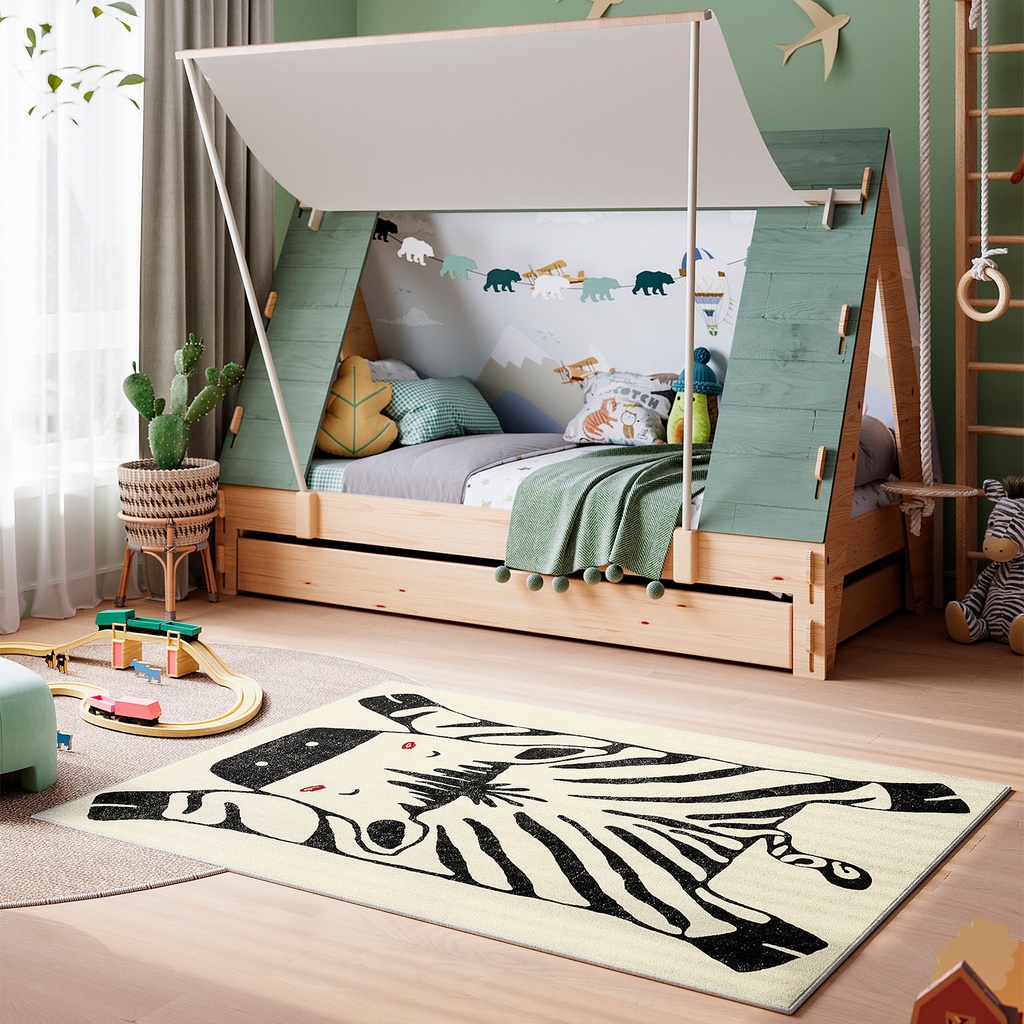 Alfombra kids cebra 120x160cm