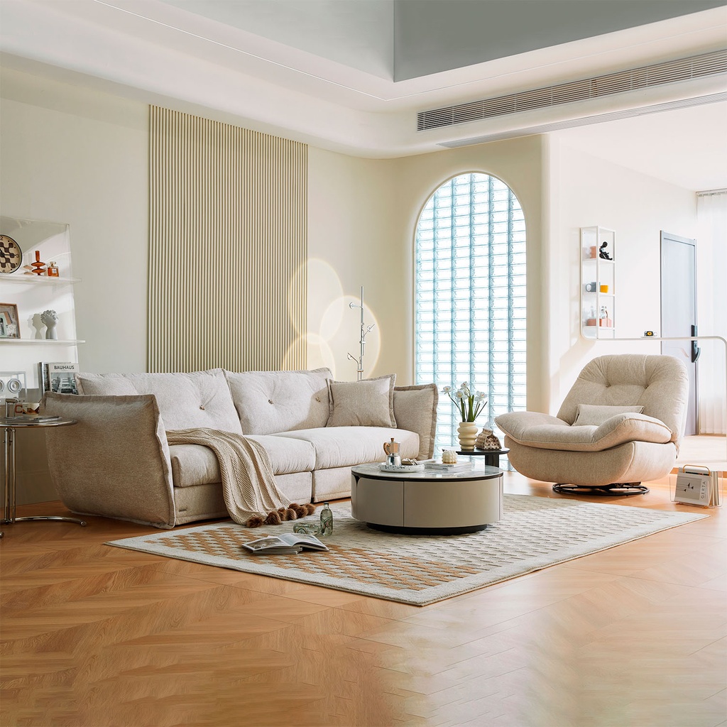 Sofá 3 cuerpos Larisa blanco