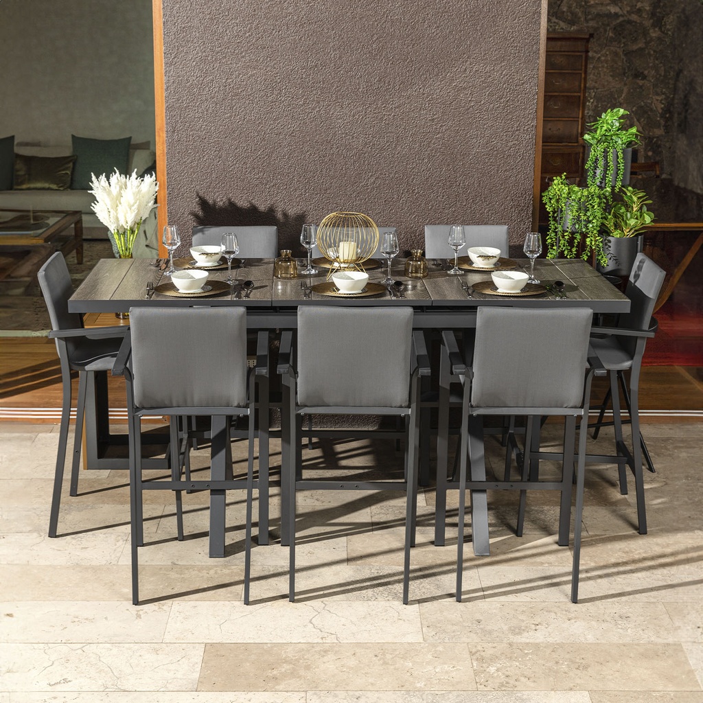 Comedor bar terraza extendible 6 sillas Lucca - Lucca