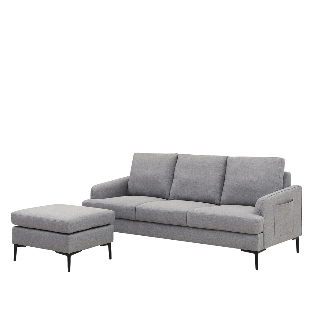 Sofá seccional Mauricio gris claro