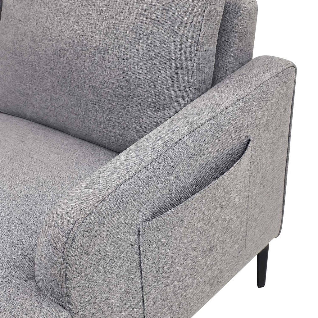 Sofá seccional Mauricio gris claro