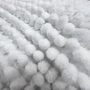 Piso de baño shaggy blanco 45x70